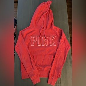 Pull-over Hoodie. Red. Small. PINK.